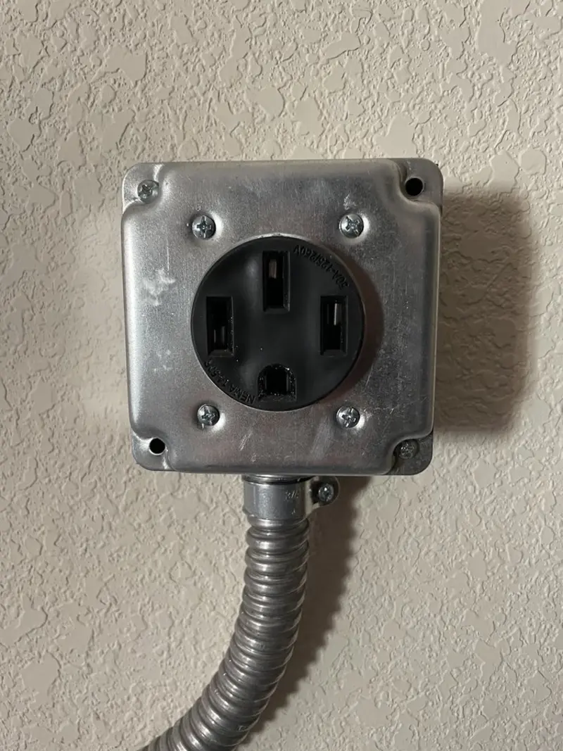 NEMA 14-50 outlet installed for Smart Home Electrical in Coe