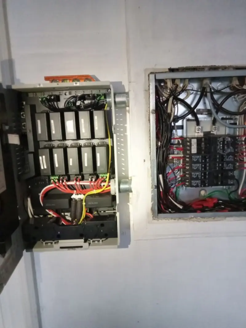 Electrical panel upgrade completed for Security Camera Wiring in Coe